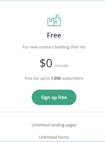 Covertkit: Free Plan