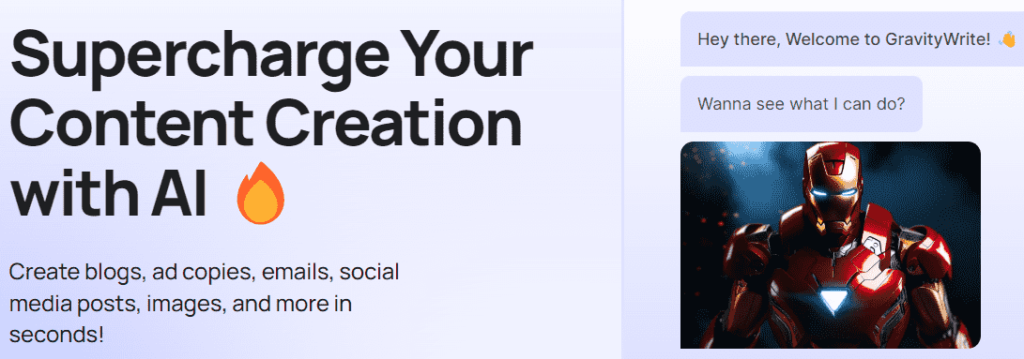 Best AI Writing tools: Gravity Write