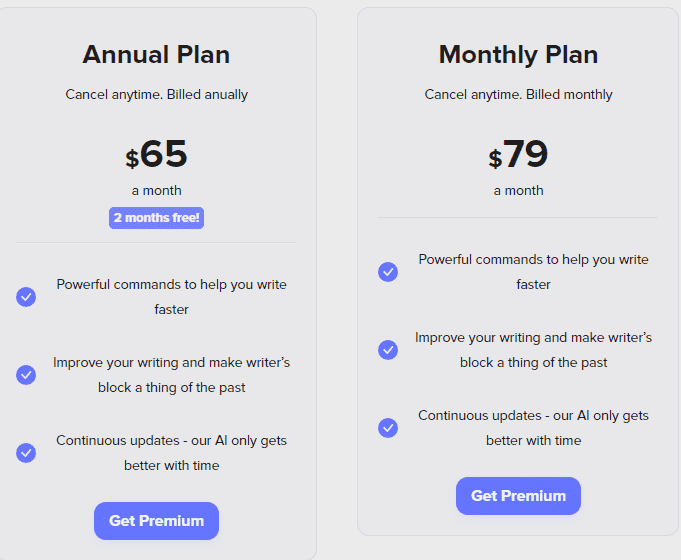 Best AI Writing Tools: ShortlyAI Pricing