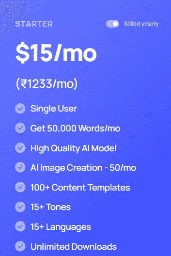 GravityWrite Starter Plan