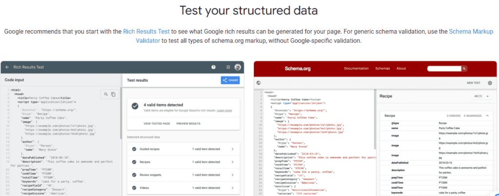 Best SEO tools for beginners: Google Schema Markup Testing Tool