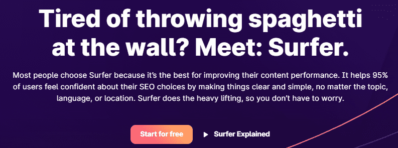 Best SEO tools for beginners: Surfer SEO