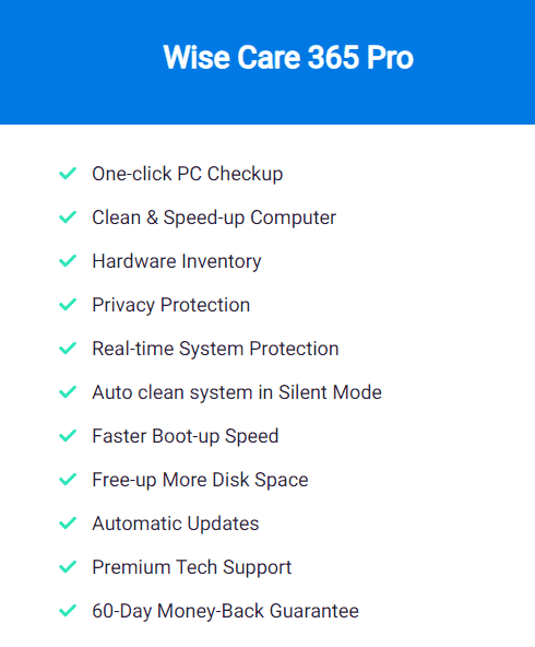 Wise care 365 Pro: Plans and Pricing